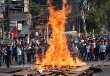 ক্ষোভের আগুনে জ্বলছে ভারতের উত্তরপূর্বাঞ্চল