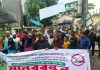 বাউফলে ছাত্রদল নেতার গ্রেপ্তারের দাবিতে মানববন্ধন ও বিক্ষোভ